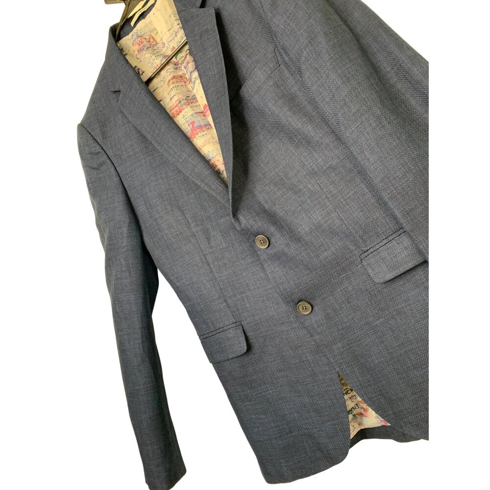 Vercini Mens Blue Blazer Size 42 Polyester Twill Lightweight RHH10578